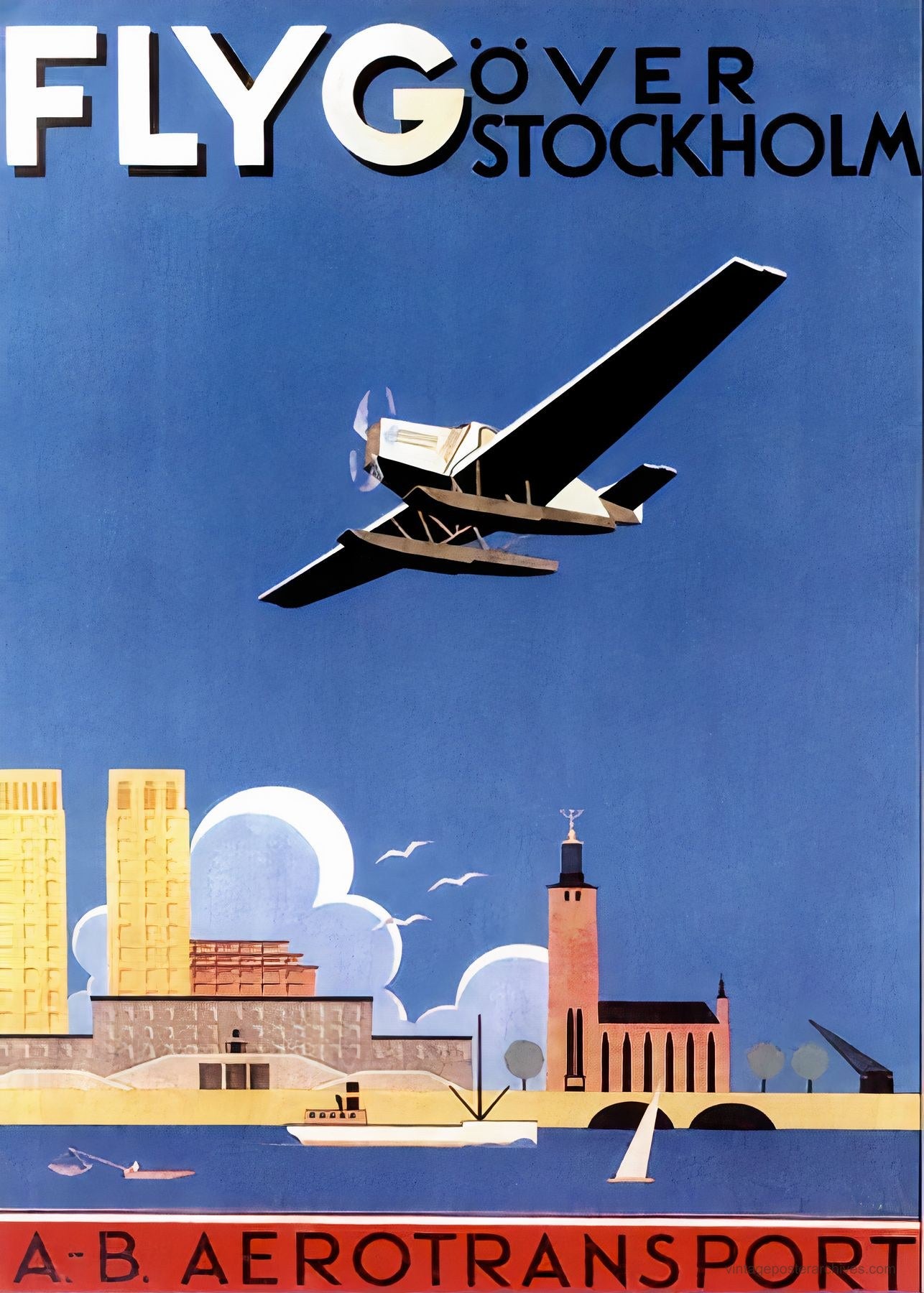 ABA Stockholm 1930 | Anders Beckman Aviation Poster