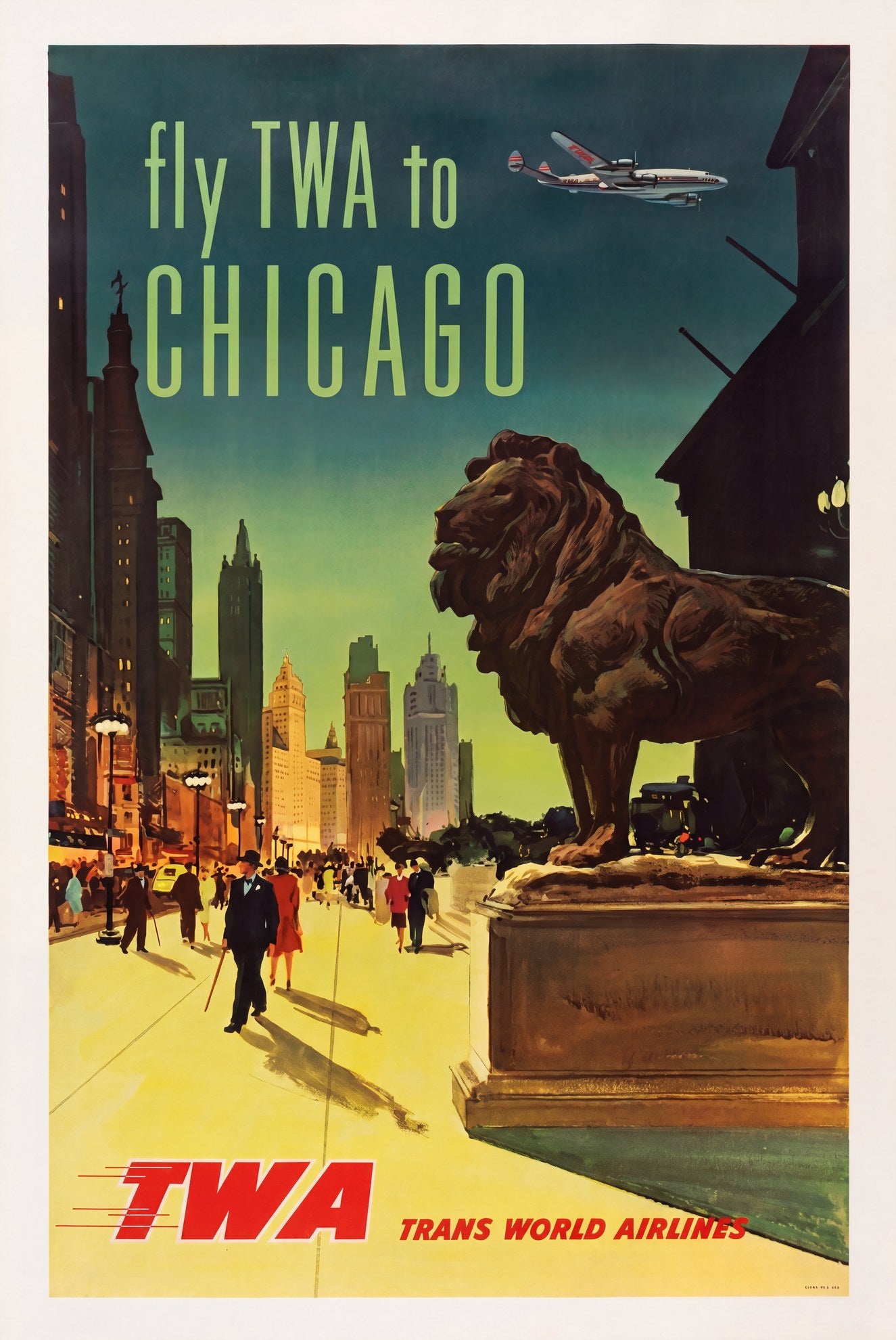 TWA Chicago 1957 | David Klein Aviation Poster