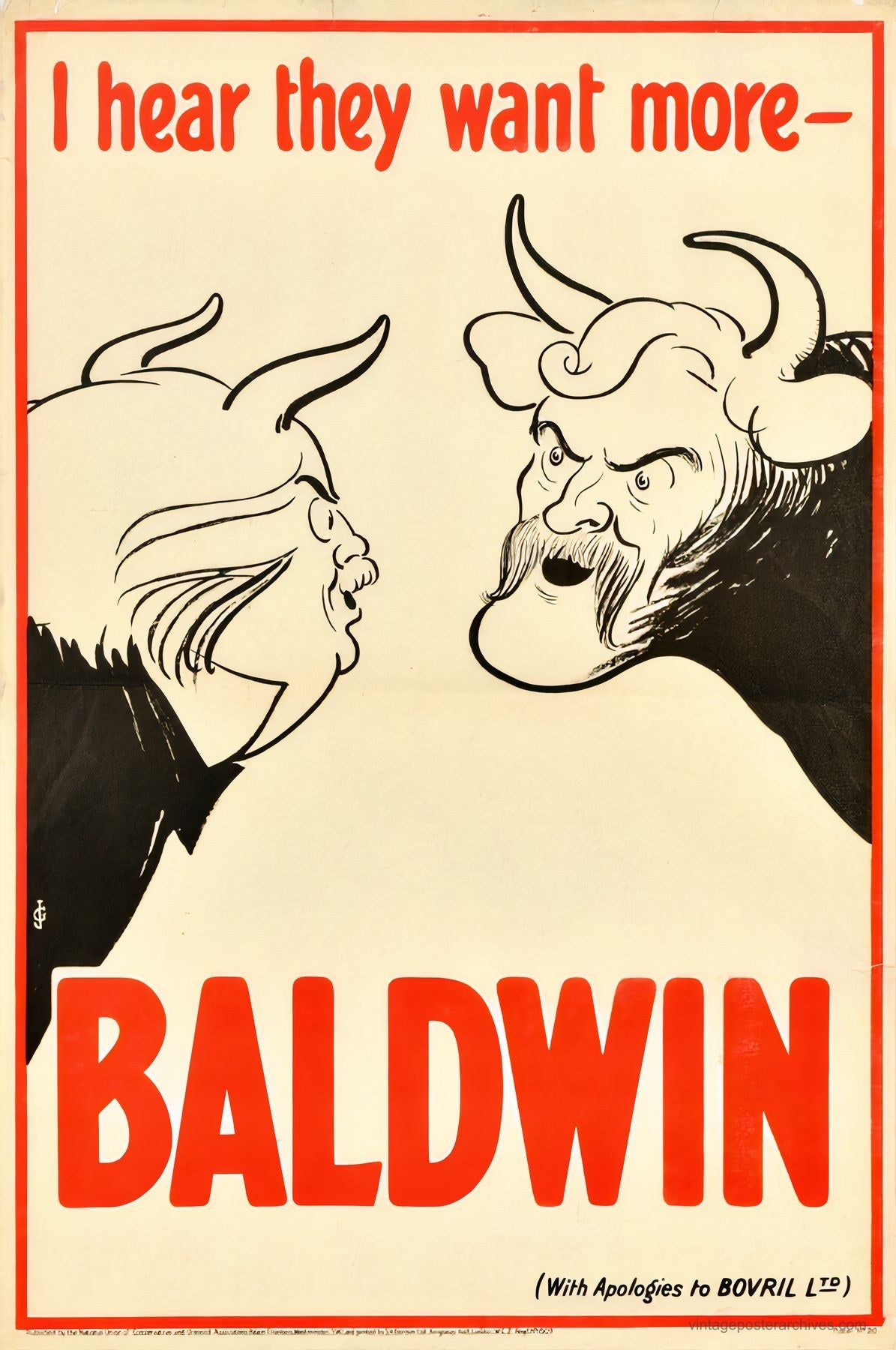 Baldwin Conservative 1929 | Gilroy Election Poster