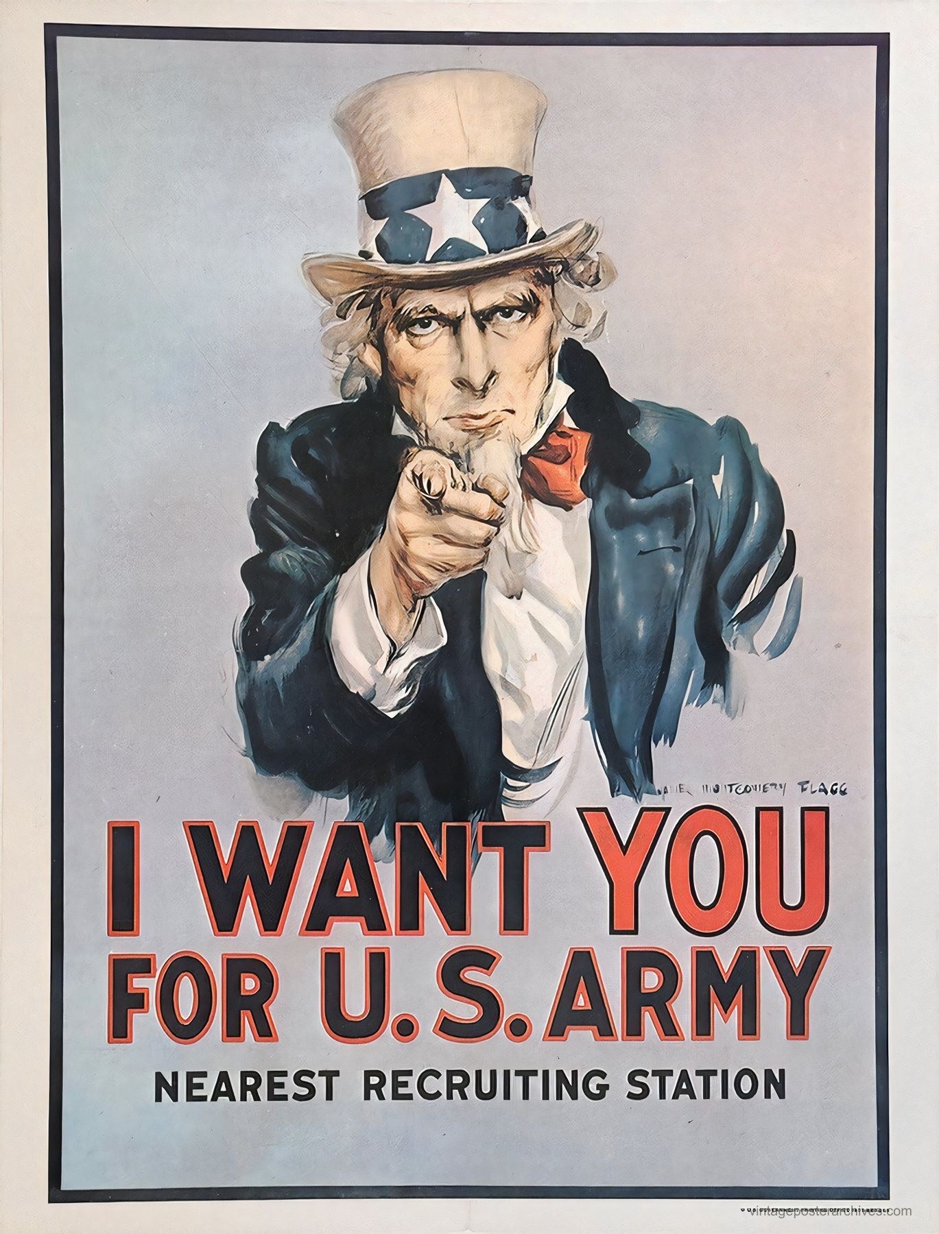 Uncle Sam I Want You 1917 | Flagg War Poster | Archival Print