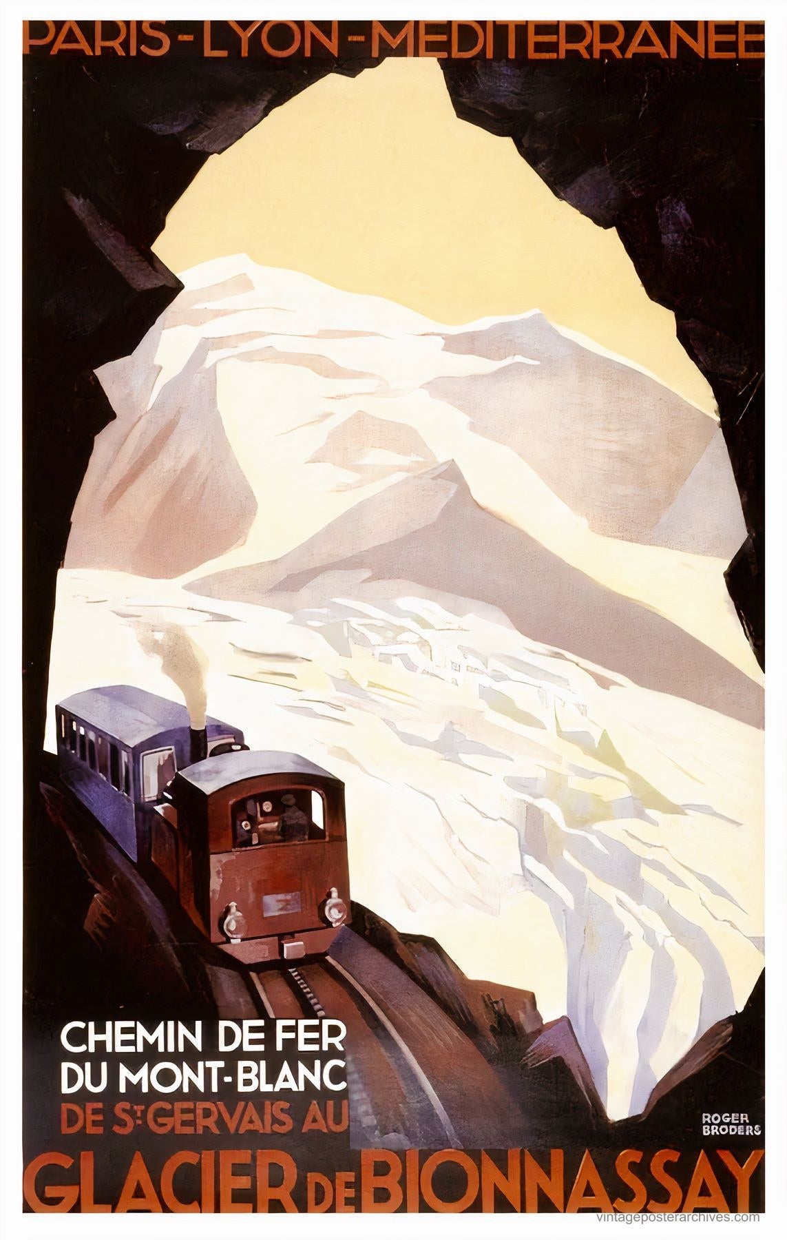 Roger Broders Mont-Blanc 1930 | PLM Railway Poster