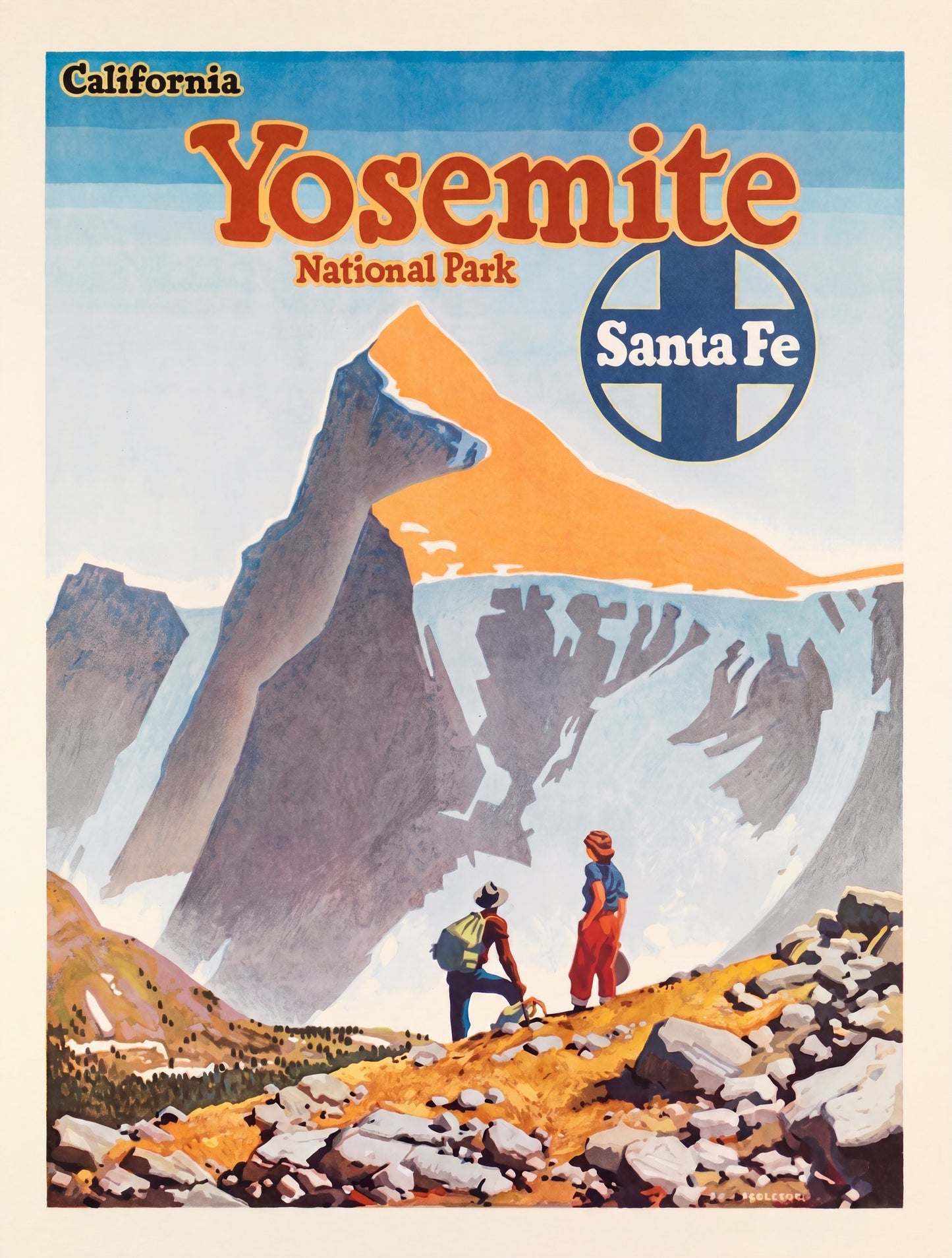 Santa Fe Yosemite 1949 | Don Perceval Railway Poster