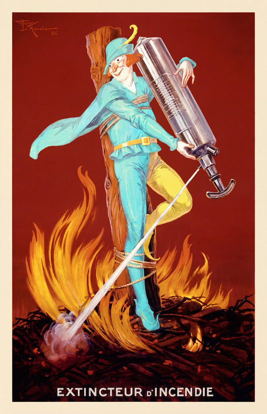 Le Monnier Extincteur d'Incendie 1926 | French Ad Poster