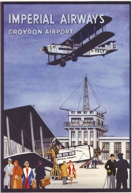Imperial Airways Croydon 1929 | Harold McCready Aviation Poster
