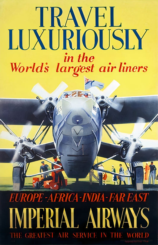 Imperial Airways Flying Boat 1936 | Marc Severin Aviation Poster