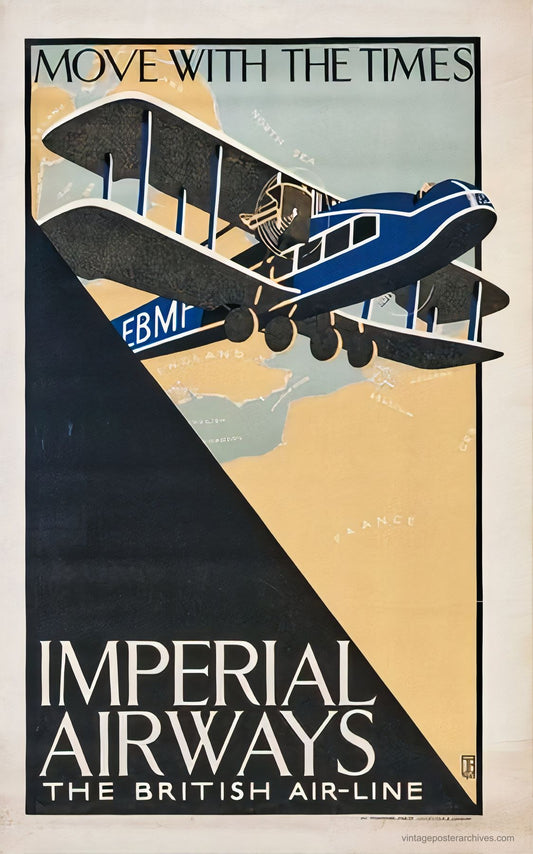 Imperial Airways 1926 | Move With The Times Aviation Poster