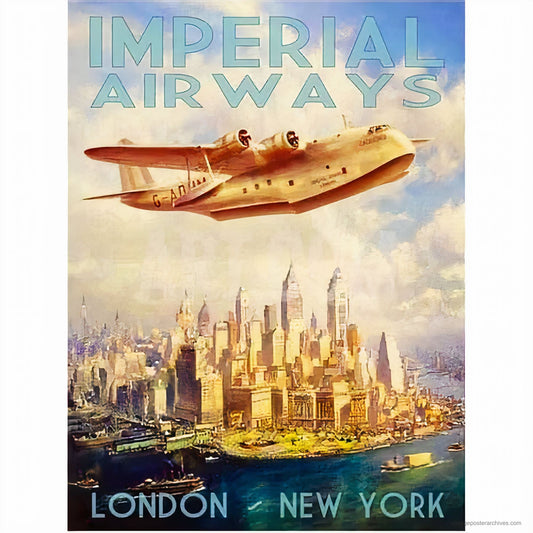 Imperial Airways 1937 | Albert Brenet Manhattan Poster