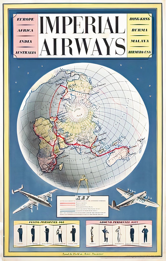 Imperial Airways World Route Map 1937 | James Gardner Aviation