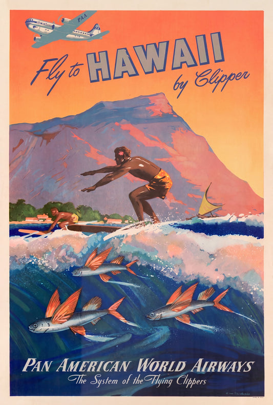 Pan Am Hawaii 1947 | Mark Von Arenburg Clipper Poster
