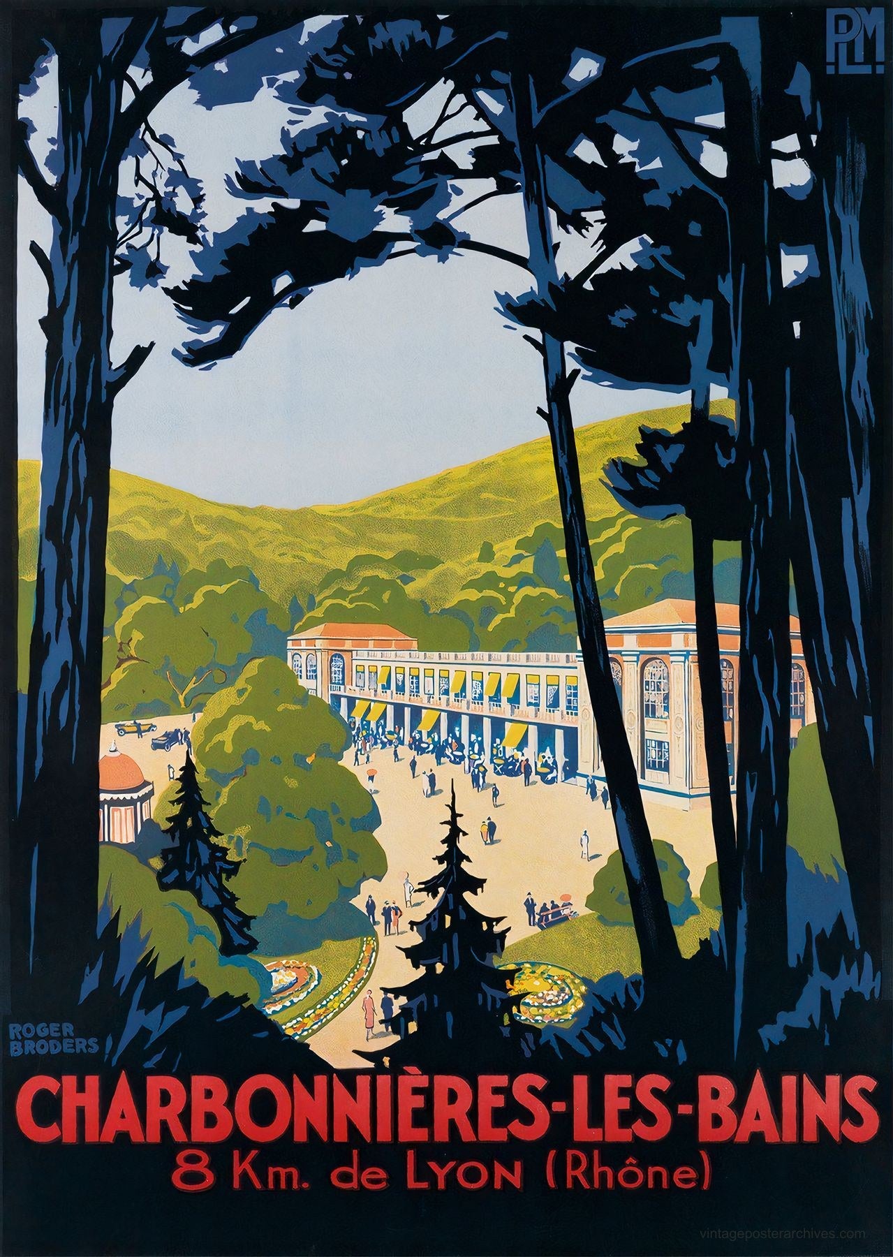 Broders PLM Charbonnières-les-Bains 1927 | Art Deco Spa Poster