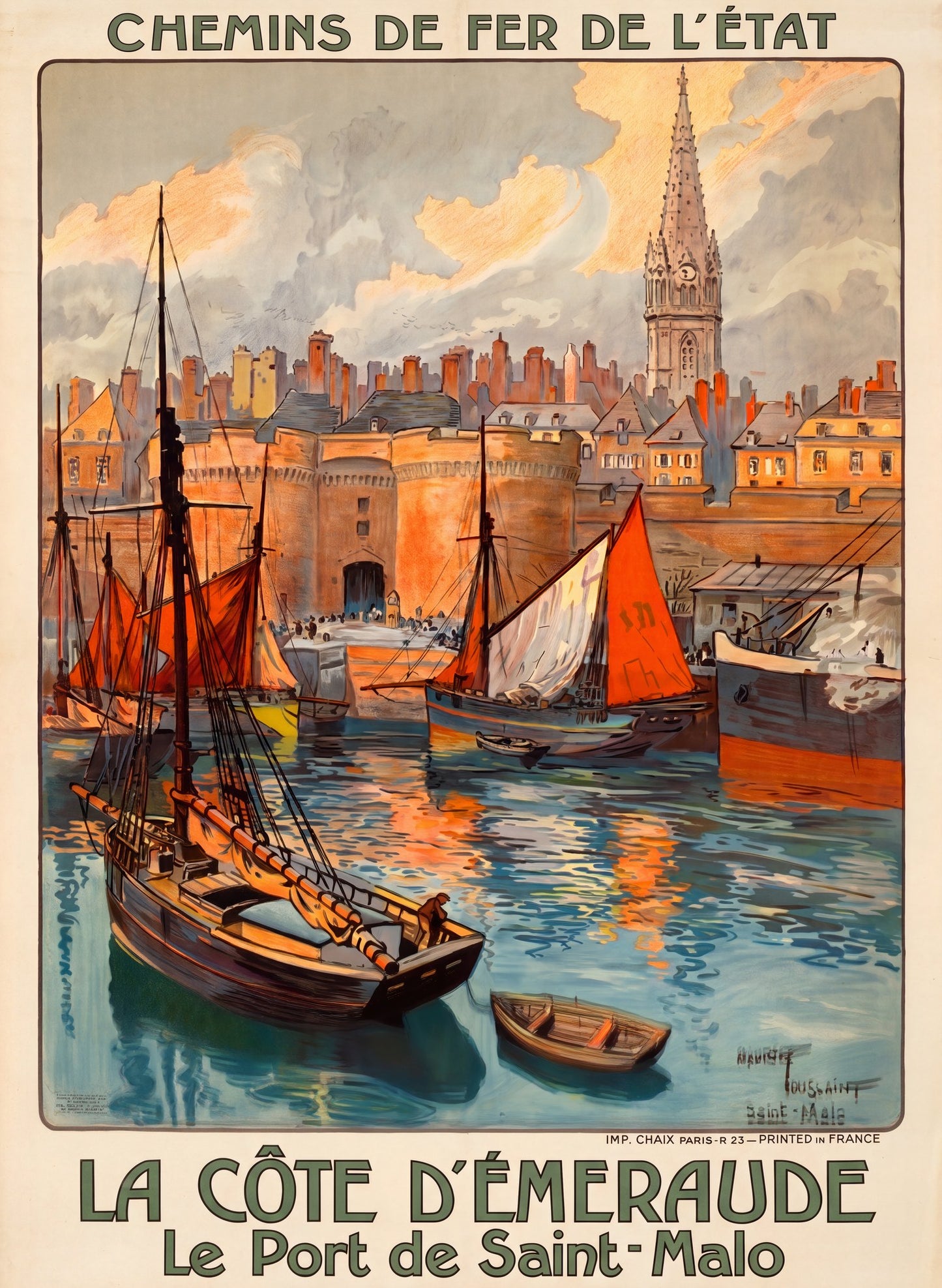 Saint-Malo Railway Poster 1920 | Maurice Toussaint Travel Art