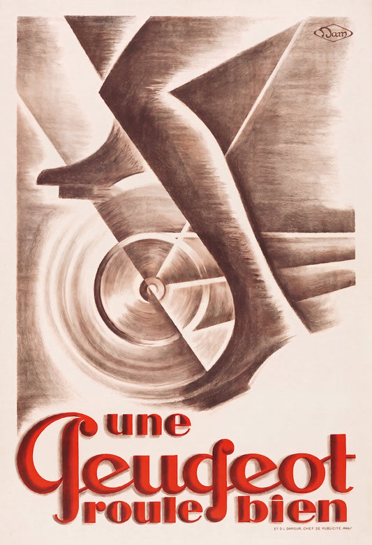Peugeot Cycles 1928 | DAM Studio Vintage Advertising Poster