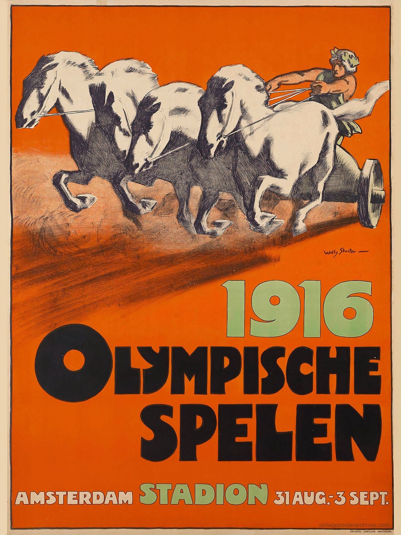 Amsterdam Olympics 1916 | Sluiter Sport Poster