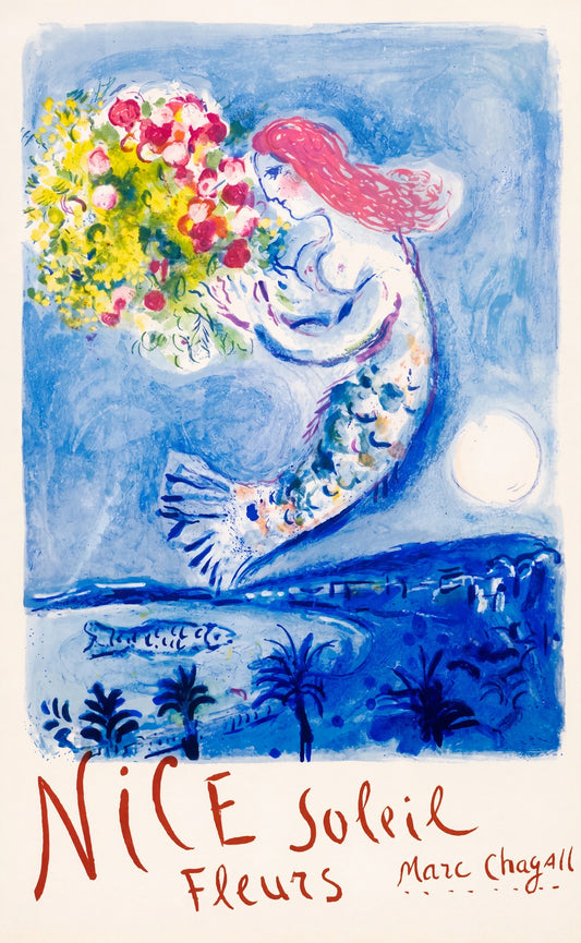 Chagall Nice Soleil Fleurs 1962 | French Travel Poster
